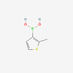 Chemical structure of 2-Methylthiophene-3-boronic acid