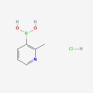 Chemical structure of 2-Methylpyridine-3-boronic acid hydrochloride