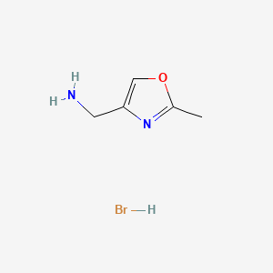 Chemical structure of (2-Methyloxazol-4-yl)methanamine hydrobromide