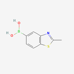 Chemical structure of (2-Methylbenzo[d]thiazol-5-yl)boronic acid