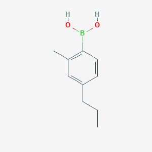 Chemical structure of (2-methyl-4-propylphenyl)boronic acid