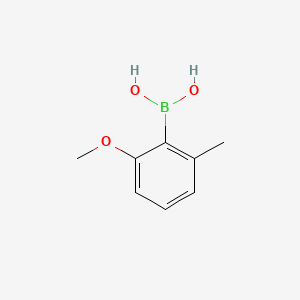 Chemical structure of (2-Methoxy-6-methylphenyl)boronic acid