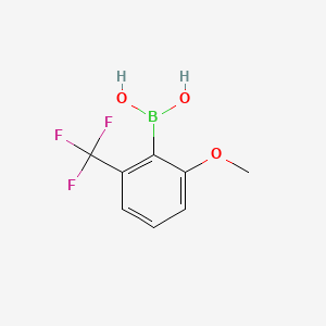 Chemical structure of 2-Methoxy-6-(trifluoromethyl)benzeneboronic acid