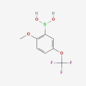 Chemical structure of 2-Methoxy-5-(trifluoromethoxy)phenylboronic acid