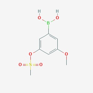 Chemical structure of (2-Methoxy-5-(methoxysulfonyl)phenyl)boronic acid