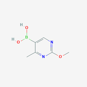 Chemical structure of (2-methoxy-4-methylpyrimidin-5-yl)boronic acid