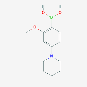 Chemical structure of 2-Methoxy-4-(piperidin-1-YL)phenylboronic acid