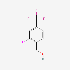 Chemical structure of (2-Iodo-4-(trifluoromethyl)phenyl)methanol