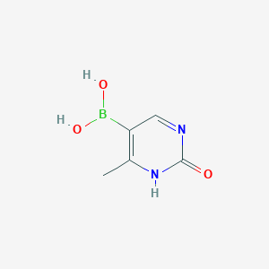 Chemical structure of (2-hydroxy-4-methylpyrimidin-5-yl)boronic acid