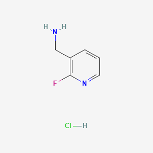Chemical structure of (2-Fluoropyridin-3-yl)methanamine hydrochloride