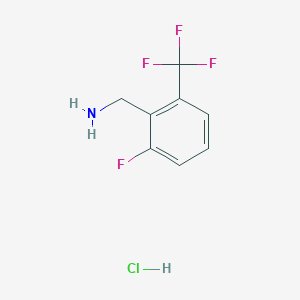 Chemical structure of (2-Fluoro-6-(trifluoromethyl)phenyl)methanamine hydrochloride