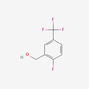 Chemical structure of 2-Fluoro-5-(trifluoromethyl)benzyl alcohol
