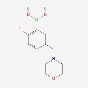 Chemical structure of (2-Fluoro-5-(morpholinomethyl)phenyl)boronic acid