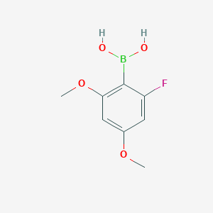 Chemical structure of (2-Fluoro-4,6-dimethoxyphenyl)boronic acid