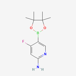 Chemical structure of (2-fluoro-4-(4-methylpiperazin-1-yl)phenyl)boronic acid