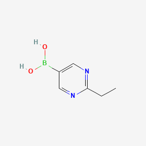 Chemical structure of (2-ethylpyrimidin-5-yl)boronic acid