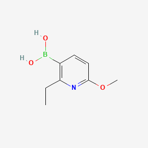 Chemical structure of (2-Ethyl-6-methoxypyridin-3-yl)boronic acid