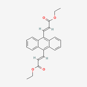 Chemical structure of (2E,2'E)-diethyl 3,3'-(anthracene-9,10-diyl)diacrylate