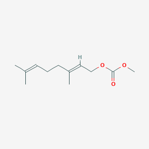 Chemical structure of (2E)-3,7-Dimethyl-2,6-octadienyl methyl carbonate