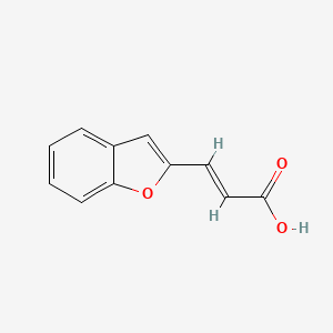 Chemical structure of (2E)-3-(1-Benzofuran-2-yl)prop-2-enoic acid