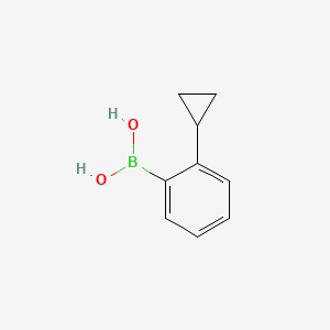 Chemical structure of 2-Cyclopropylbenzeneboronic acid