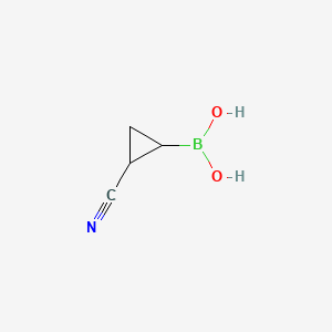 Chemical structure of (2-Cyanocyclopropyl)boronic acid