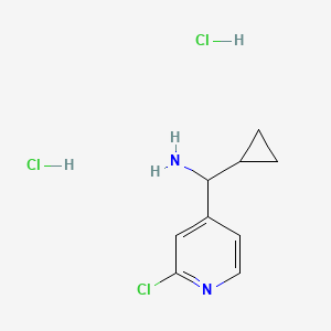 Chemical structure of (2-Chloropyridin-4-yl)(cyclopropyl)methanamine dihydrochloride
