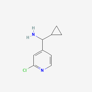 Chemical structure of (2-Chloropyridin-4-yl)(cyclopropyl)methanamine