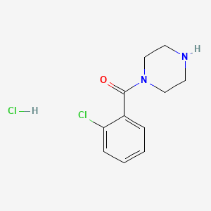 Chemical structure of 1-(2-Chlorobenzoyl)piperazine hydrochloride
