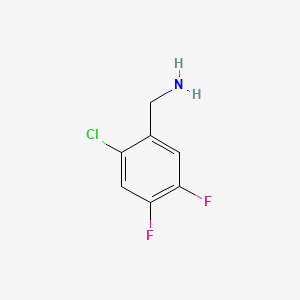 Chemical structure of 2-Chloro-4,5-difluorobenzylamine