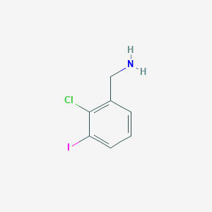 Chemical structure of (2-Chloro-3-iodophenyl)methanamine