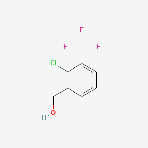 Chemical structure of 2-Chloro-3-(trifluoromethyl)benzyl alcohol
