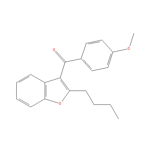 Chemical structure of (2-Butylbenzofuran-3-yl) (4-methoxyphenyl) ketone