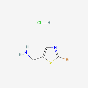 Chemical structure of (2-Bromothiazol-5-yl)methanamine hydrochloride