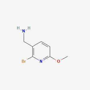 Chemical structure of (2-Bromo-6-methoxypyridin-3-yl)methanamine