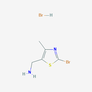Chemical structure of (2-bromo-4-methylthiazol-5-yl)methanamine hydrobromide