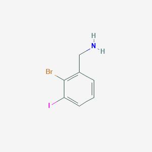 Chemical structure of (2-Bromo-3-iodophenyl)methanamine