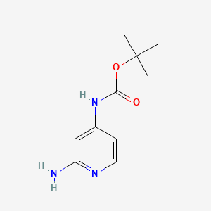 Chemical structure of tert-butyl N-(2-aminopyridin-4-yl)carbamate