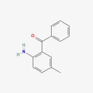 Chemical structure of 2-Amino-5-methylbenzophenone