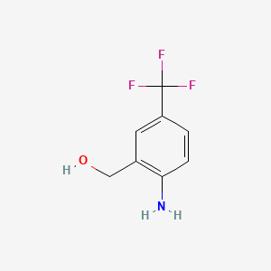 Chemical structure of 2-Amino-5-(trifluoromethyl)benzyl alcohol