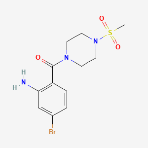 Chemical structure of (2-Amino-4-bromophenyl) [4-(methylsulfonyl) - 1-piperazinyl] ketone