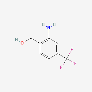 Chemical structure of (2-Amino-4-(trifluoromethyl)phenyl)methanol