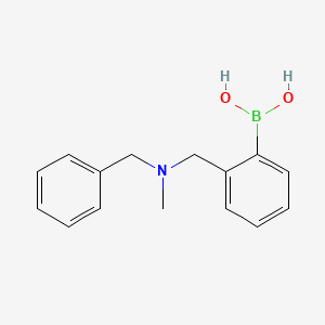 Chemical structure of (2-{[benzyl(methyl)amino]methyl}phenyl)boronic acid