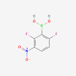 Chemical structure of (2,6-Difluoro-3-nitrophenyl)boronic acid