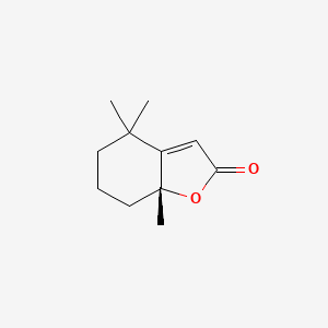 Chemical structure of Dihydroactinidiolide, (+-)-