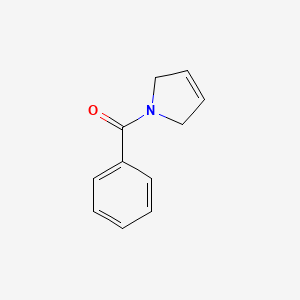Chemical structure of 1H-Pyrrole, 1-benzoyl-2,5-dihydro-