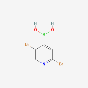 Chemical structure of (2,5-Dibromopyridin-4-yl)boronic acid
