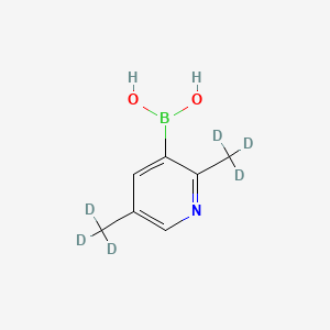 Chemical structure of (2,5-Dimethyl-d6)-pyridine-3-boronic acid