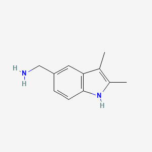 Chemical structure of (2,3-Dimethyl-1H-indol-5-yl)methanamine