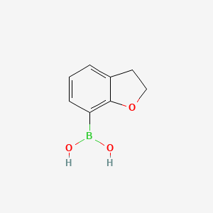 Chemical structure of (2,3-Dihydrobenzofuran-7-yl)boronic acid